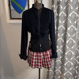 Vintage Tripp nyc plaid pleated mini skirt